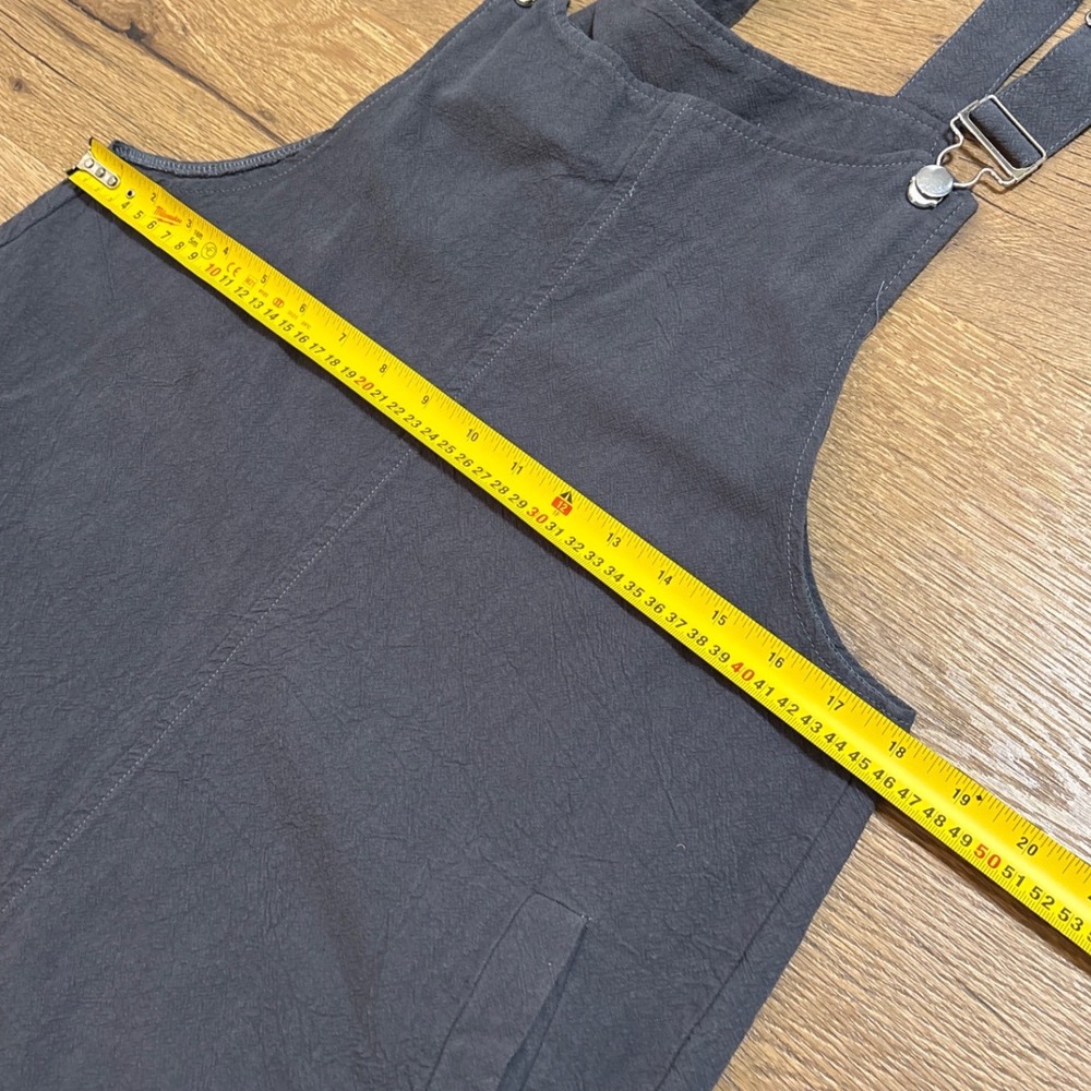 Fashion Charcoal Grey Cotton Linen Shortalls Overalls MZC-714 Womens Medium - Picture 11 of 12